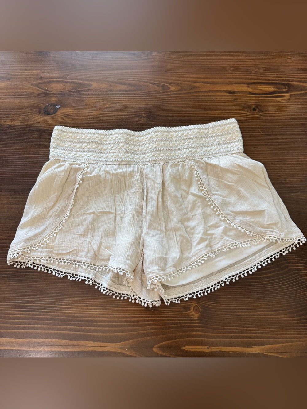 No boundaries gauze shorts